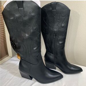 New Madden NYC Black Western Boots